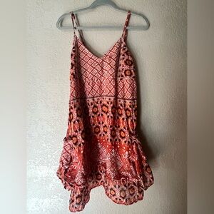 Orange Boho Mini Dress